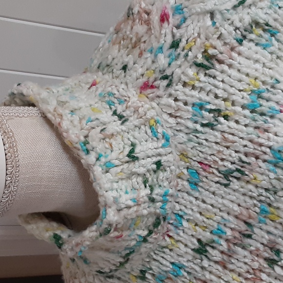 ANTHROPOLOGIE A Chunky Loose Weave *Alpaca Blend Boatneck Jumper Size Small - Picture 5 of 9